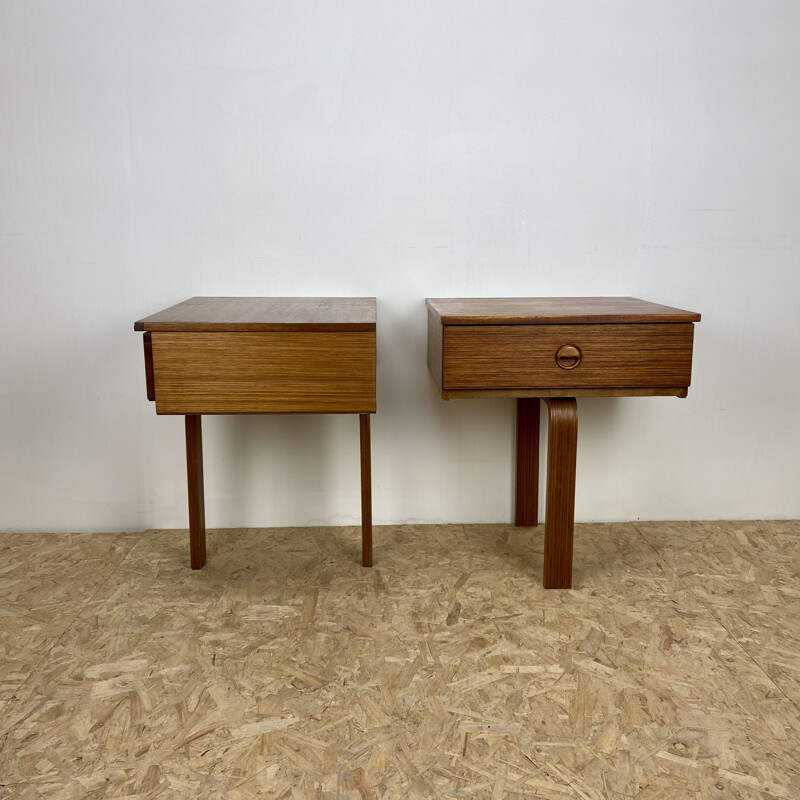 Pair of vintage Bedside Drawers British 1960s