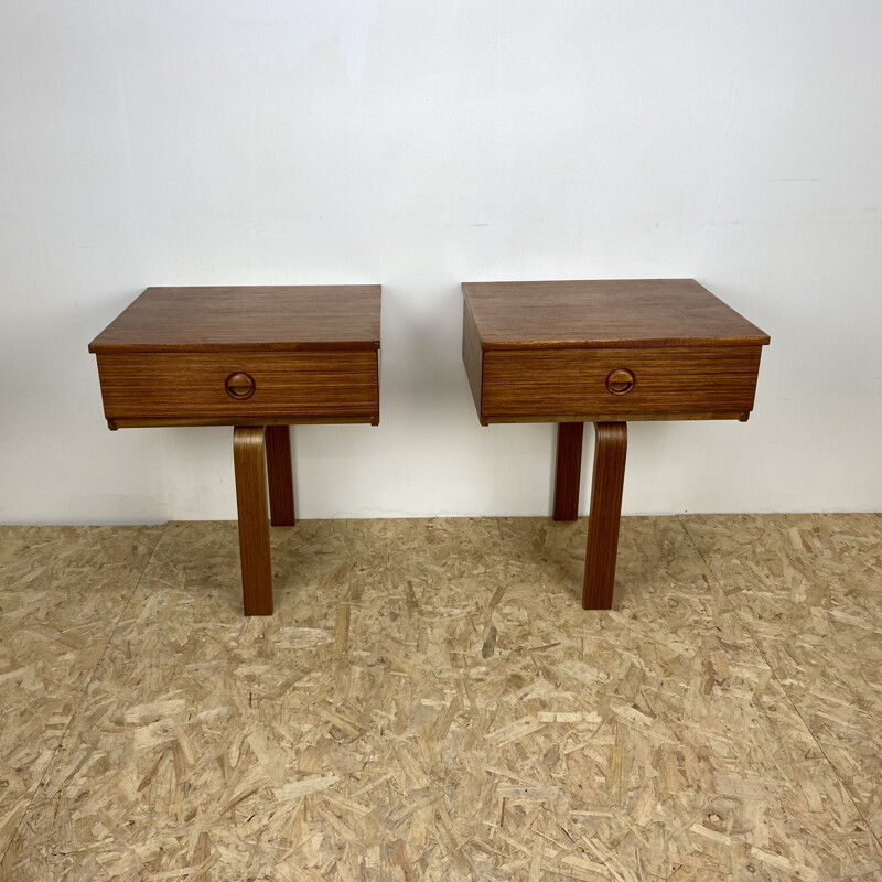 Pair of vintage Bedside Drawers British 1960s