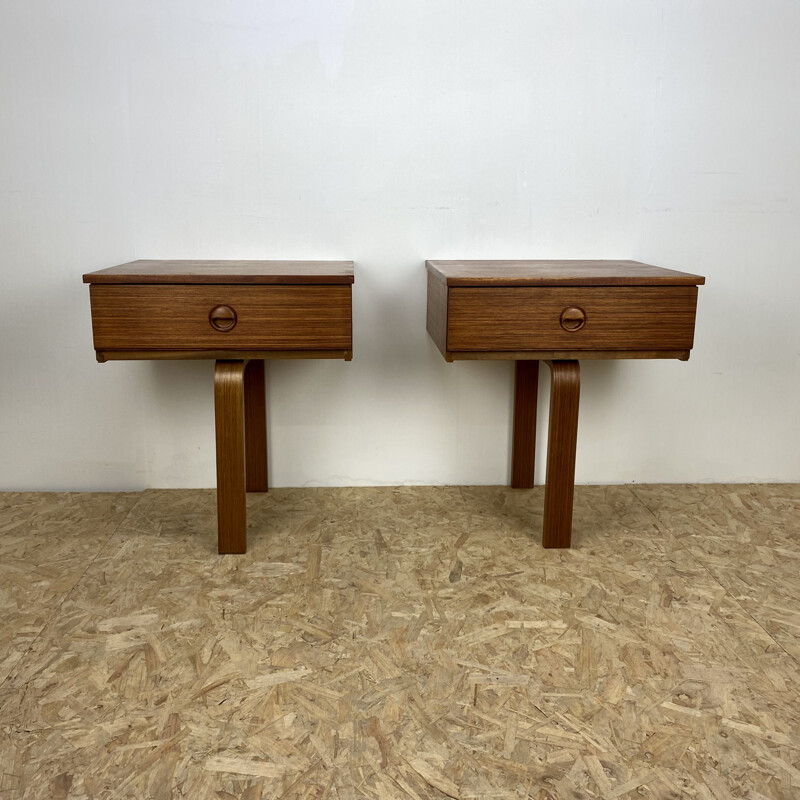 Pair of vintage Bedside Drawers British 1960s