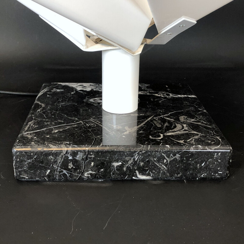 Vintage Sculptural plexiglas and marble table lamp Italy 1970s