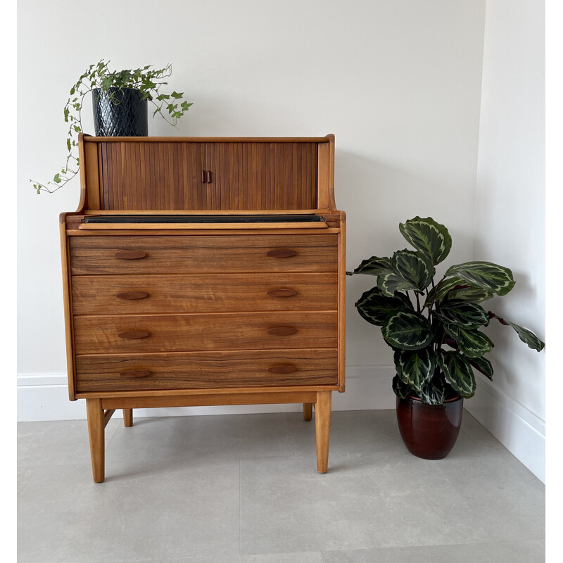 Mid Century Modern Walnut Teak Bureau  Desk by Welters of Wycombe 1960s