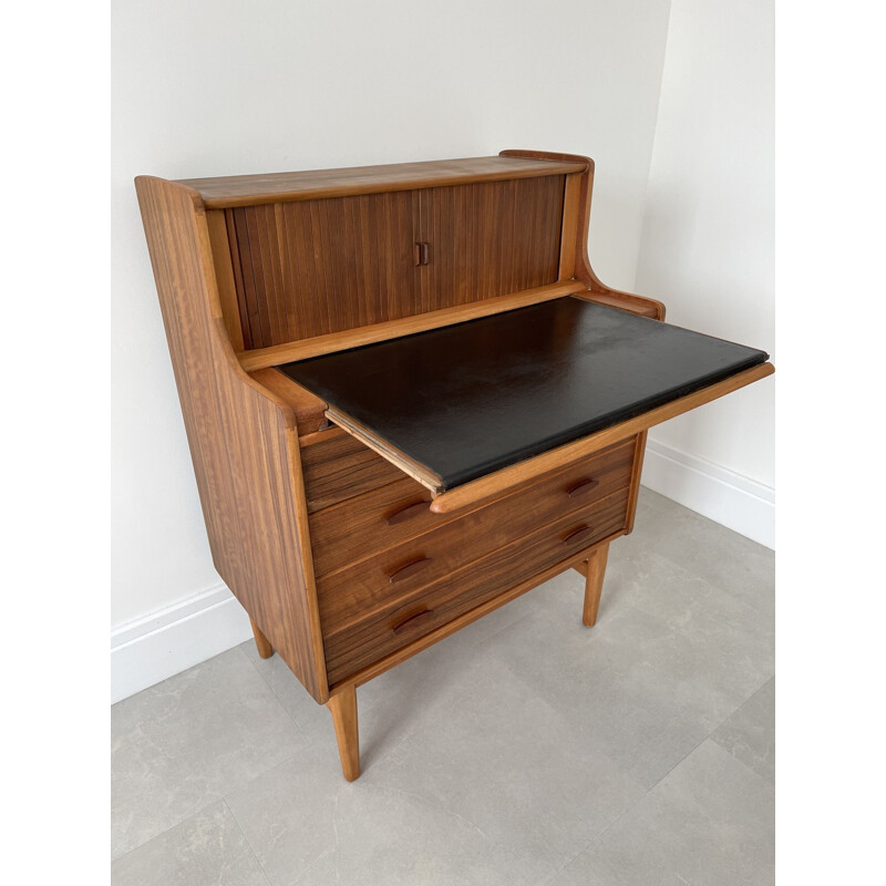 Mid Century Modern Walnut Teak Bureau  Desk by Welters of Wycombe 1960s