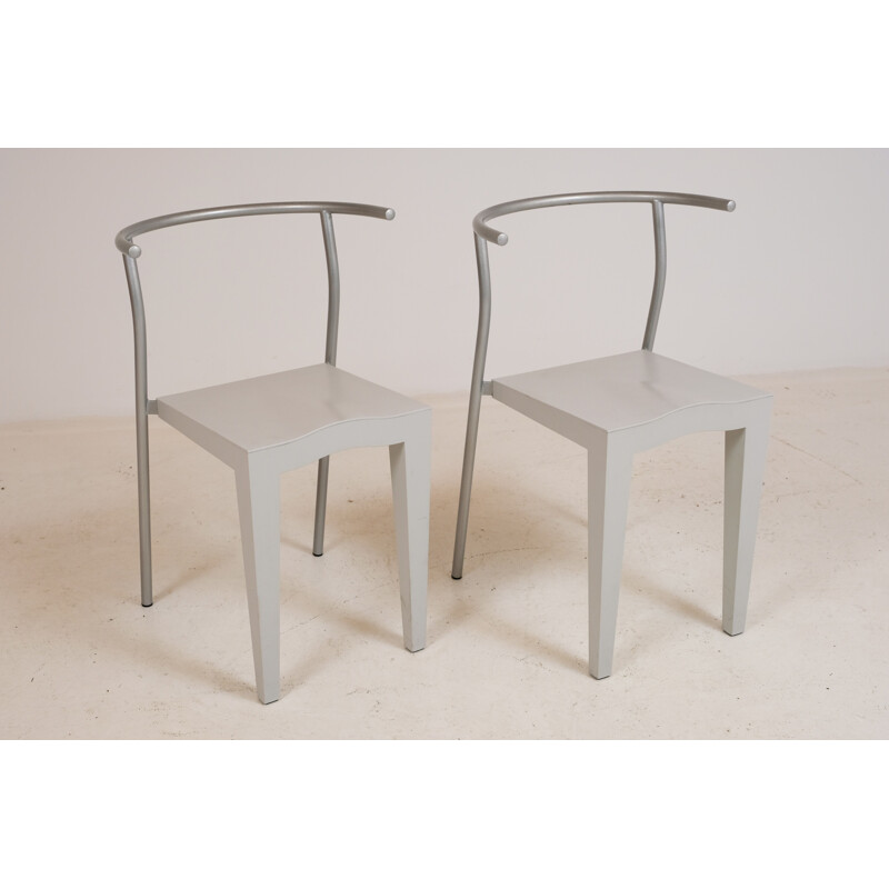 Coppia di sedie vintage Dr Glob Kartell P. Starck 1980