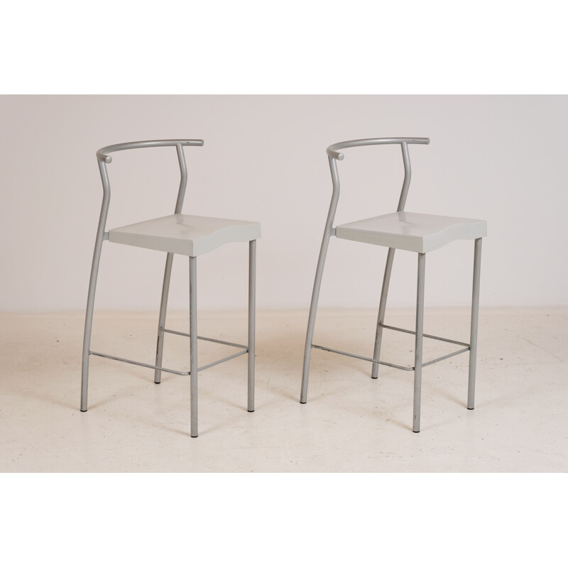 Pair of vintage high stools Hi Glob Kartell P.Starck