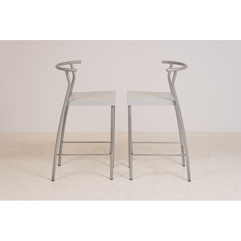 Pair of vintage high stools Hi Glob Kartell P.Starck