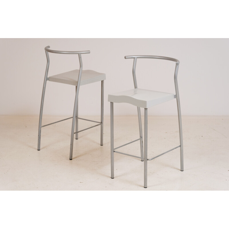 Pair of vintage high stools Hi Glob Kartell P.Starck