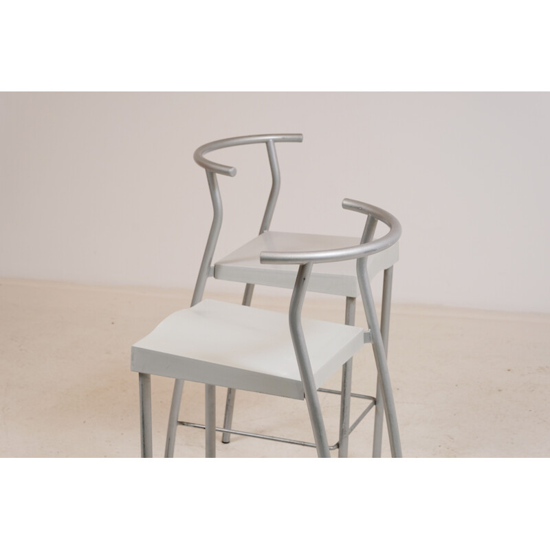 Paire de tabourets haut vintage Hi Glob Kartell P.Starck