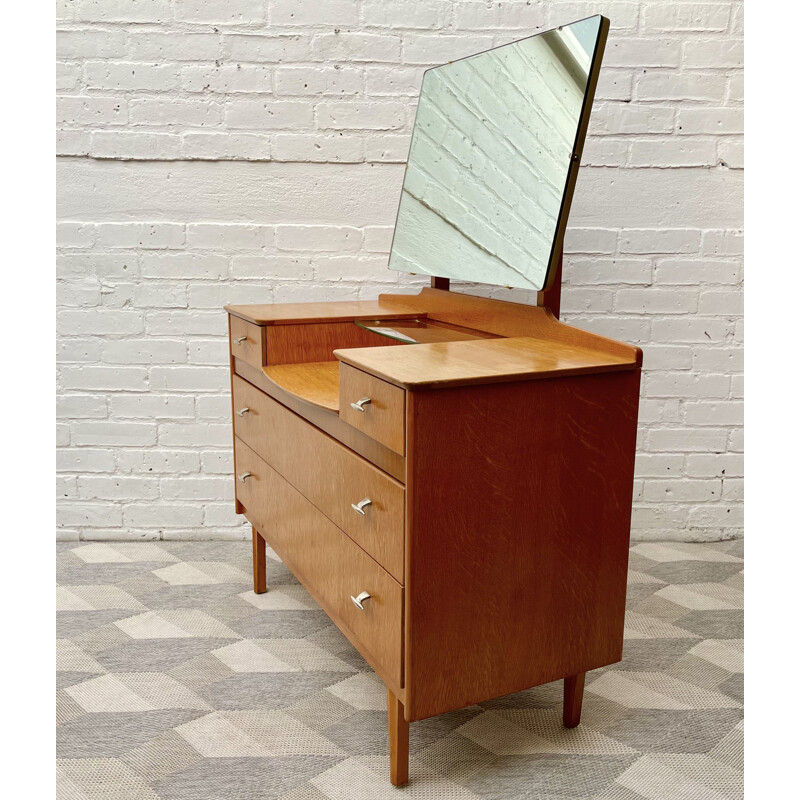 Vintage Dressing Table with Mirror and Drawers by Lebus 1960s
