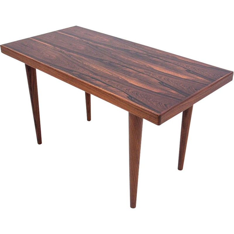 Mesa de centro vintage escandinava de palisandro, 1960