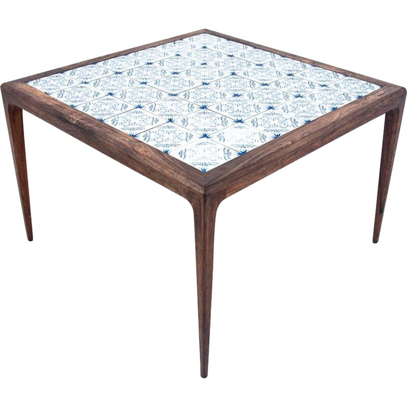 Table with vintage ceramic worktop, Denmark 1960