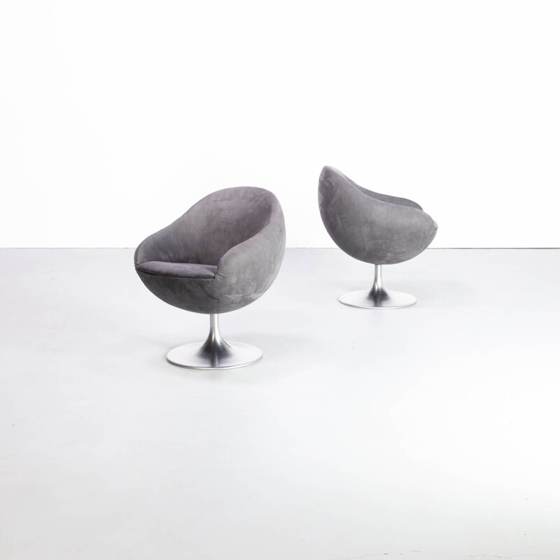 Pair of vintage comet cosmos swivel chair for Johanson 1960s