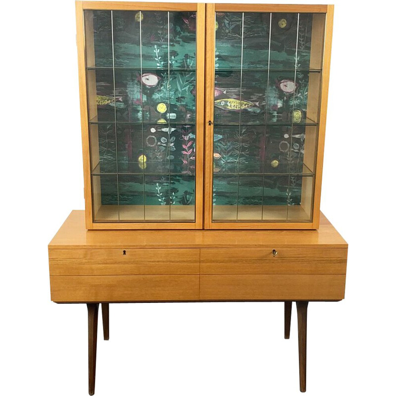 Mid-Century Teak Showcase Cabinet by Musterring Möbel Germany 1950s