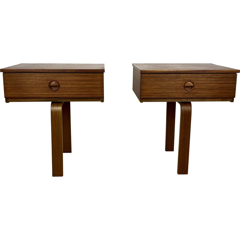 Pair of vintage Bedside Drawers British 1960s