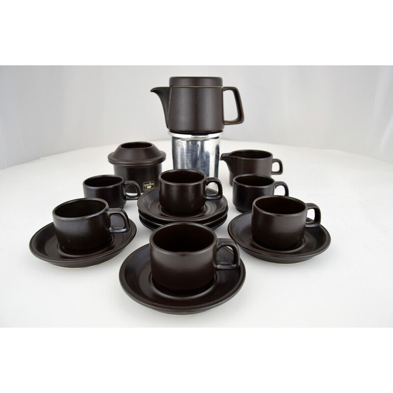 Set da caffè espresso moderno in ceramica vintage di Franco Pozzi