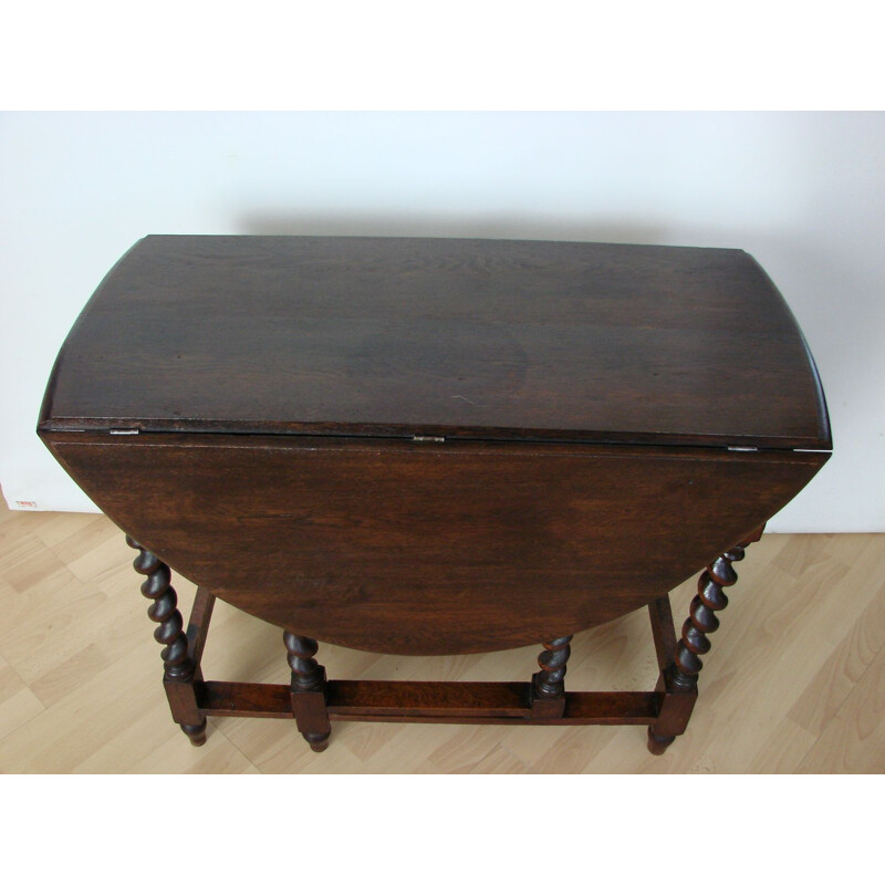 Table vintage pliante en bois 1920