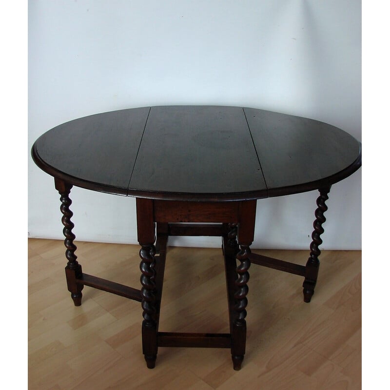 Table vintage pliante en bois 1920