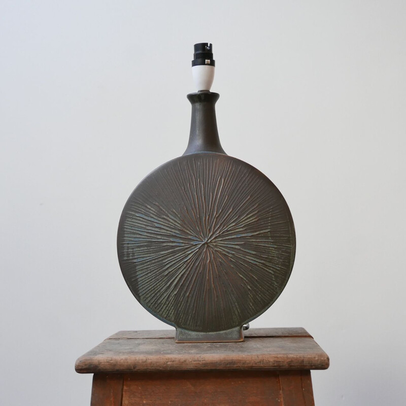 Lampe de table vintage de studio de poterie 1960