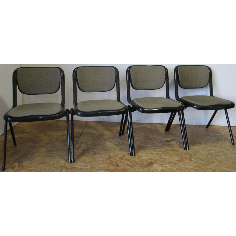 Set of 4 vintage vertebra chairs by Emilio Ambasz and Giancarlo Piretti for Anonima Castelli, 1976