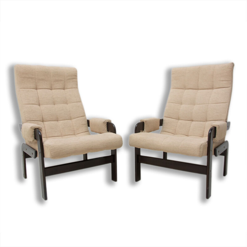 Pair of vintage armchairs Scandinavian 1970s