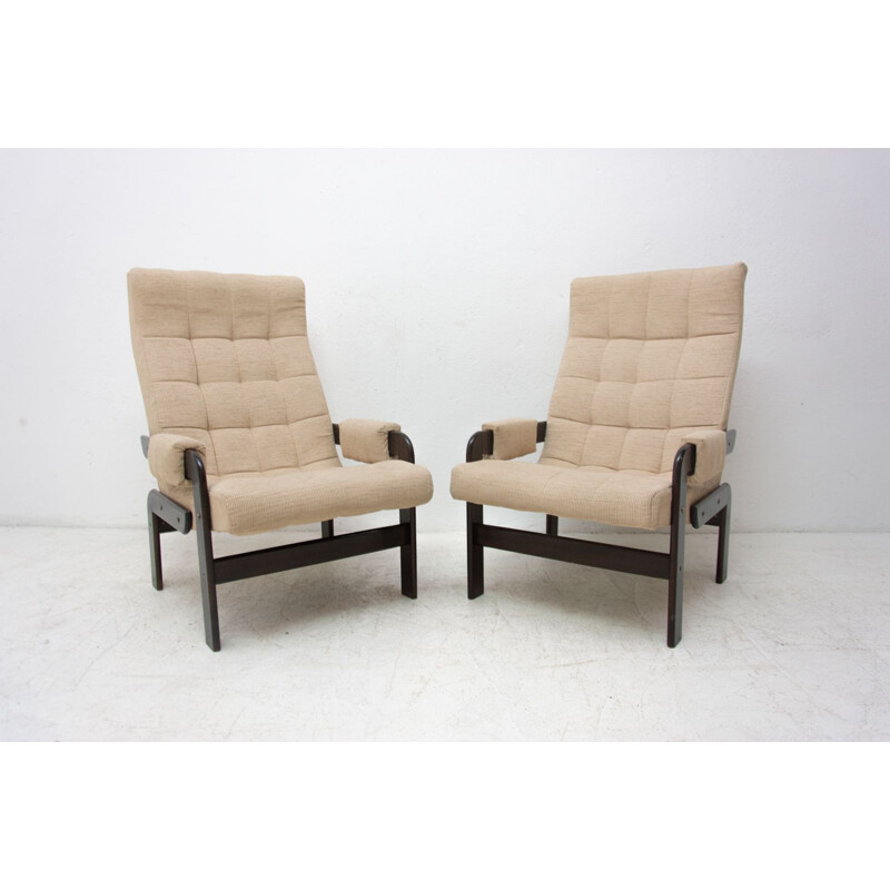 Paar vintage Scandinavische fauteuils 1970