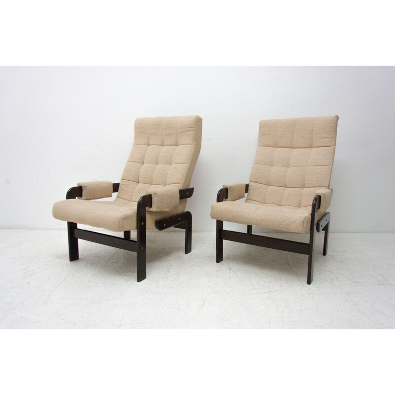 Paar vintage Scandinavische fauteuils 1970