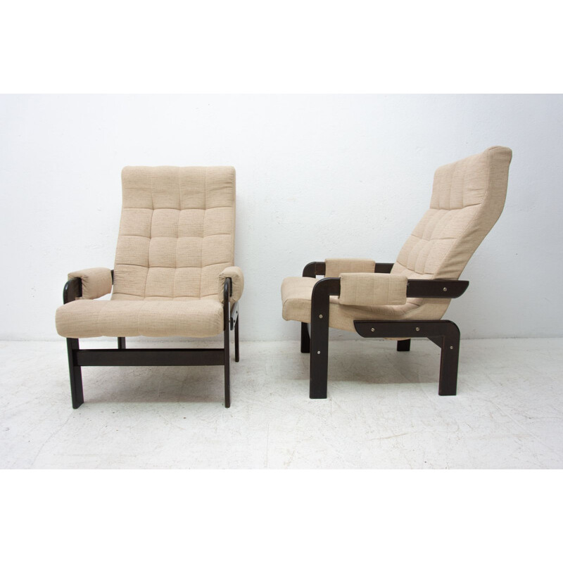 Pair of vintage armchairs Scandinavian 1970s