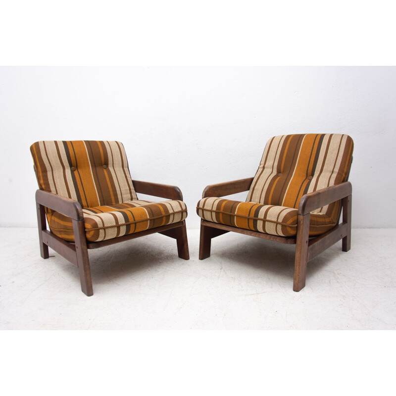 Scandinavische vintage lounge stoelenset 1970