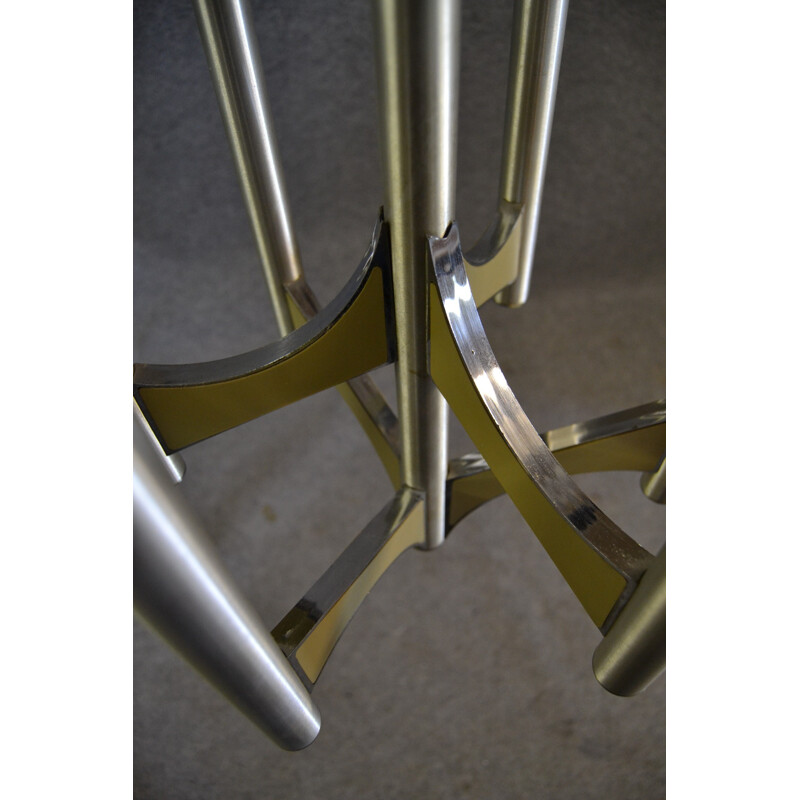 Italian chandelier in chromed metal, Gaetano SCIOLARI - 1970s