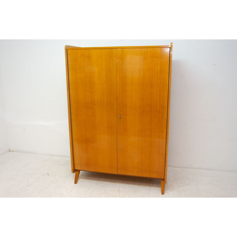 Vintage Mahogany Wardrobe by František Jirák for Nový Domov Czech 1960s