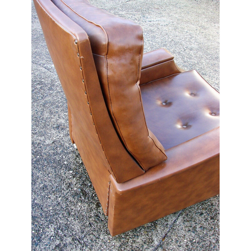 Cadeira de braços deslizante vintage dos anos 70