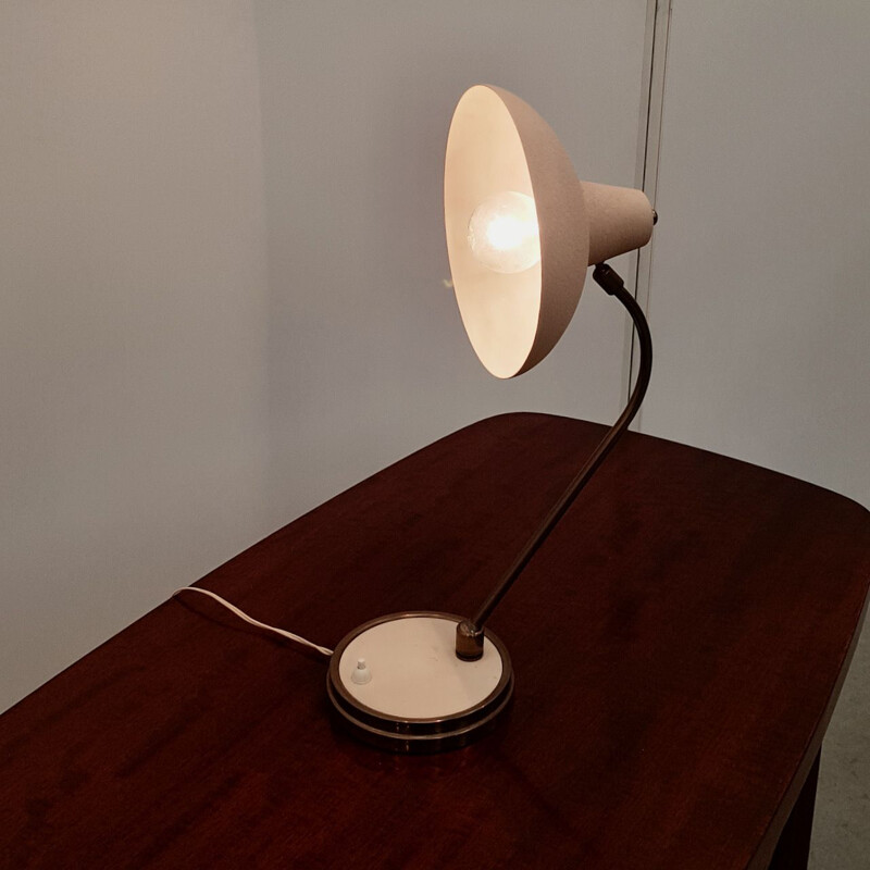 Lampe de bureau vintage beige