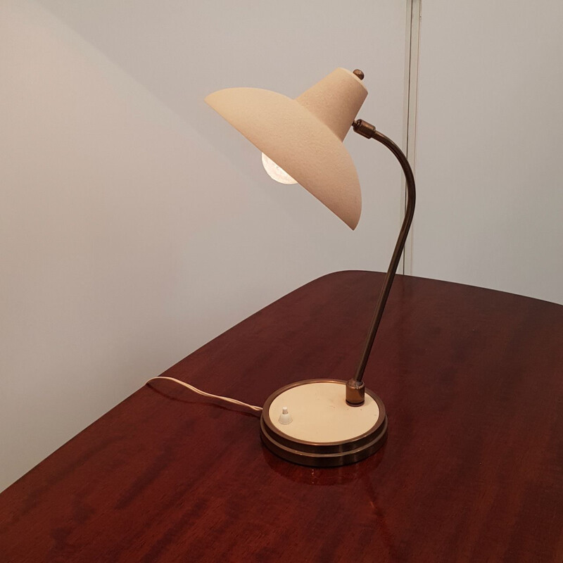 Lampe de bureau vintage beige