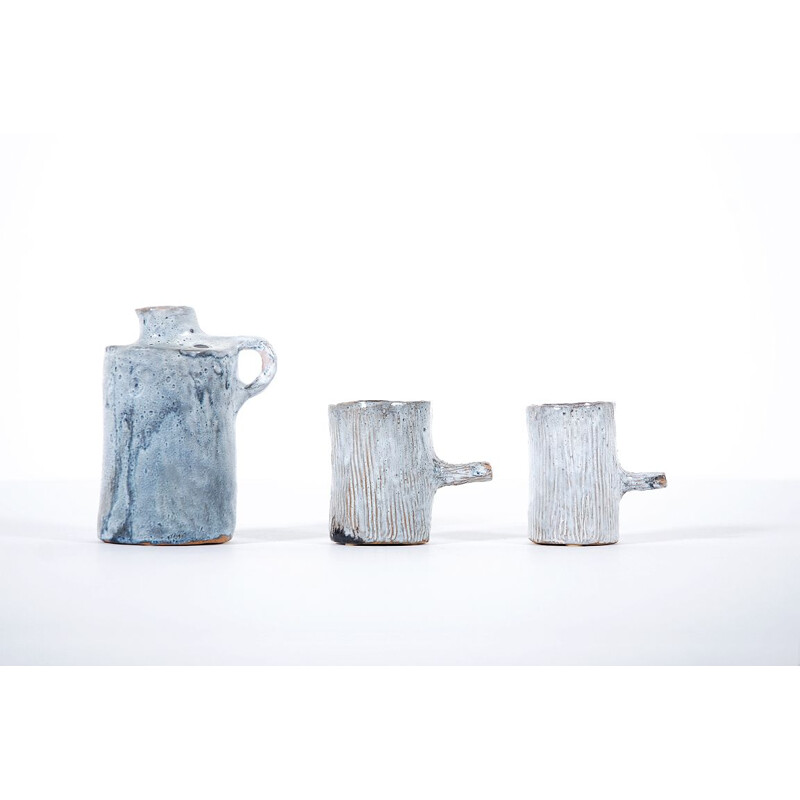 Set of 3 vintage ceramics by Lene Nielsen, 1970