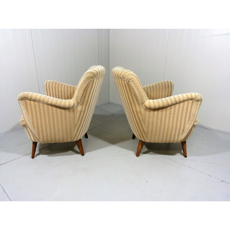 Paire de fauteuils vintage club easy 1950