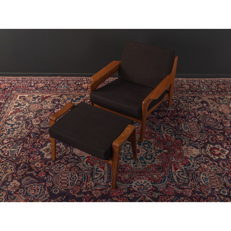 Vintage armchair with stool by Arne Wahl Iversen 1960