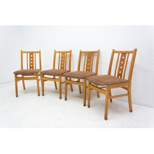 Set van 4 vintage Tsjecho-Slowaakse stoelen 1960