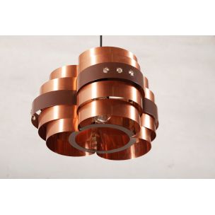 Vintage copper pendant lamp Danish 1960