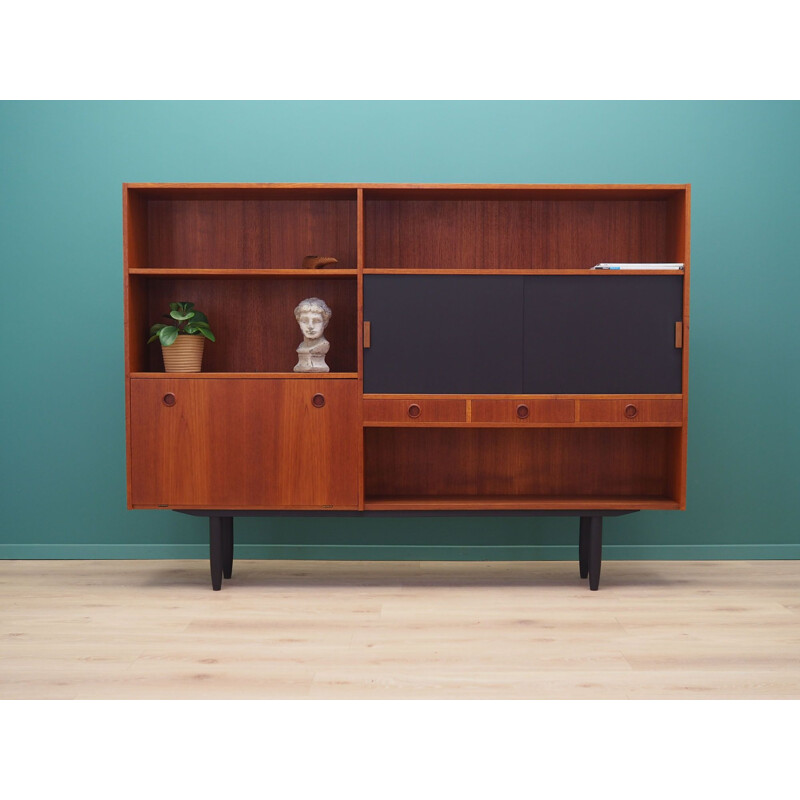 Vintage teak highboard Denmark 1970