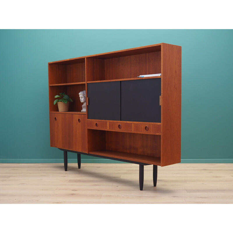 Vintage teak highboard Denmark 1970