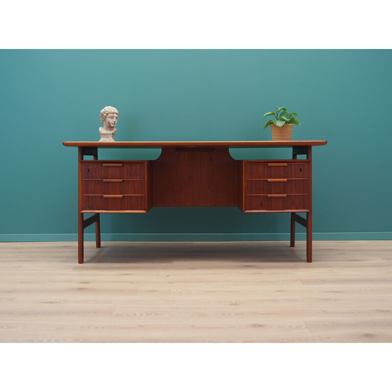 Vintage teak desk by Omann Jun Denmark 1970