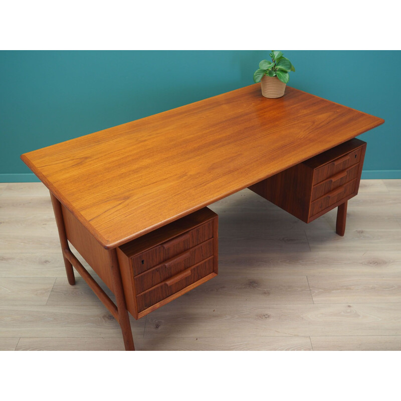 Vintage teak desk by Omann Jun Denmark 1970