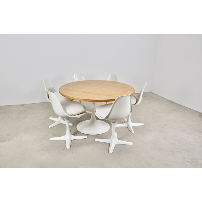 Ensemble de salle à manger vintage Tulipe par Maurice Burke pour Arkana 1960