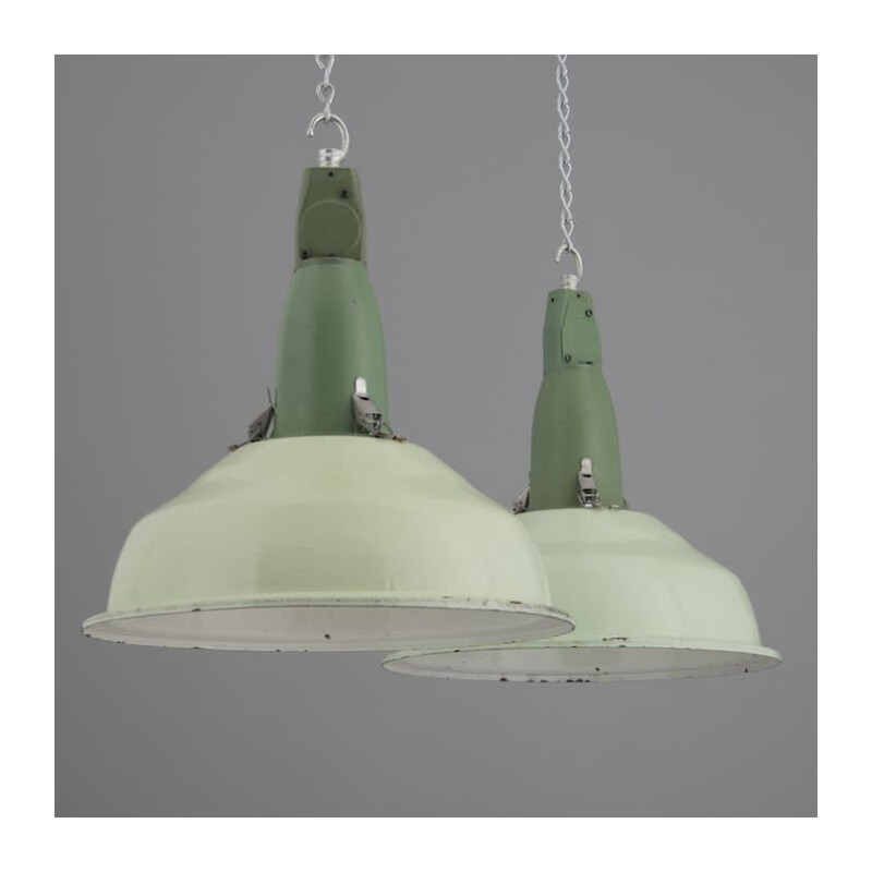 Vintage soviet industrial pendant lamp
