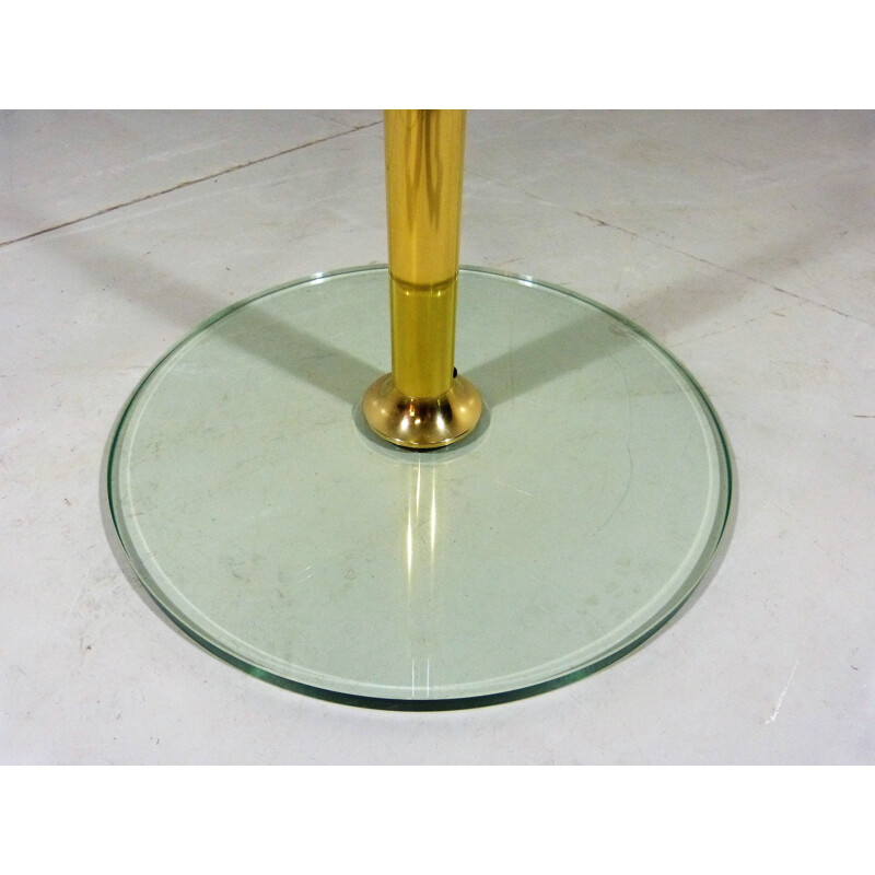 Vitage Peter Draenert round glass side table 1983s