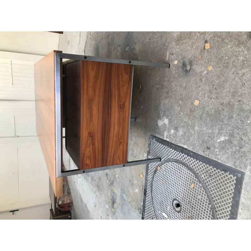 Vintage rosewood and chrome desk 1970