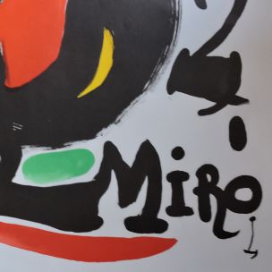 Vintage lithograph by Joan Miró, Italy 1969