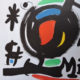 Vintage-Lithografie von Joan Miró, Italien 1969