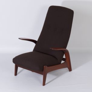 Vintage Lounge chair with Foot Stool by Rastad and Relling for Gimson & Slater Rock n Rest 1960s