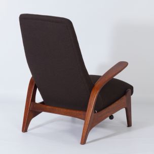 Vintage Lounge chair with Foot Stool by Rastad and Relling for Gimson & Slater Rock n Rest 1960s