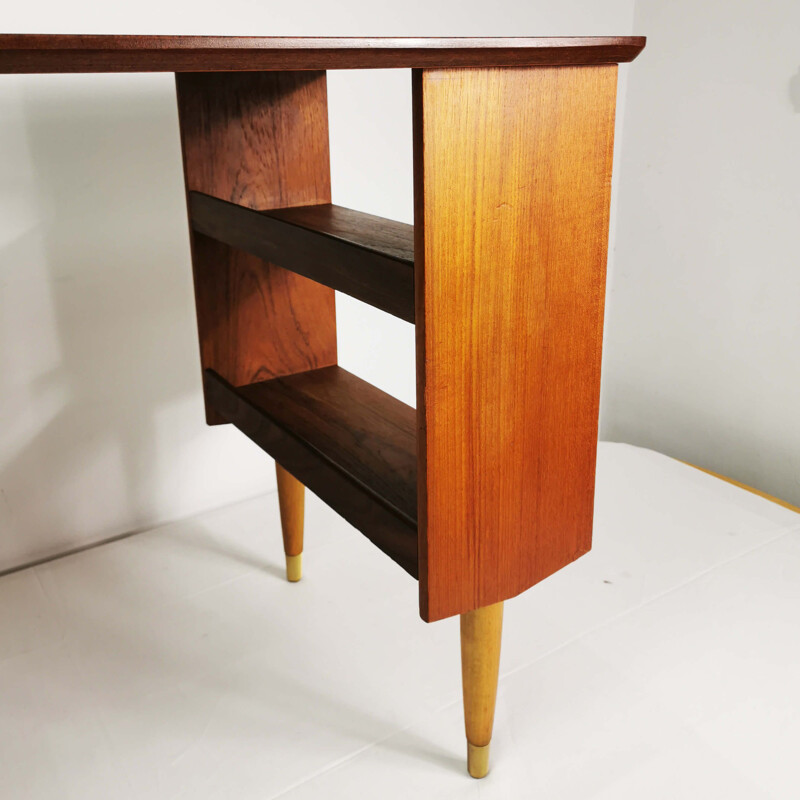 Small vintage teak desk Norway 1960s